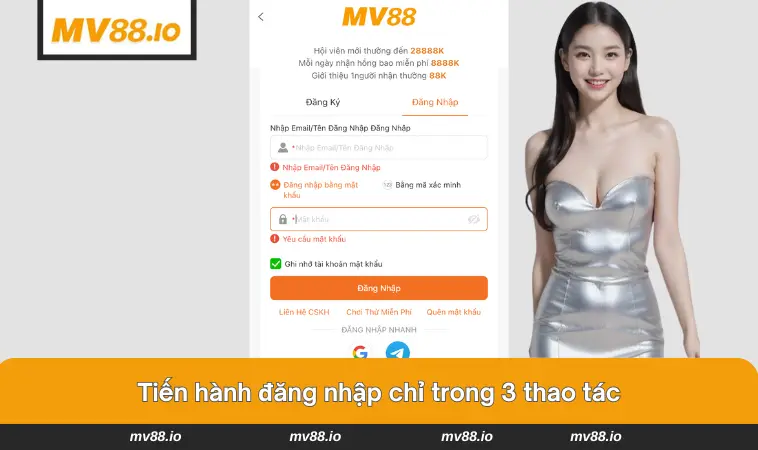 Đăng nhập account siêu nhanh với 3 bước