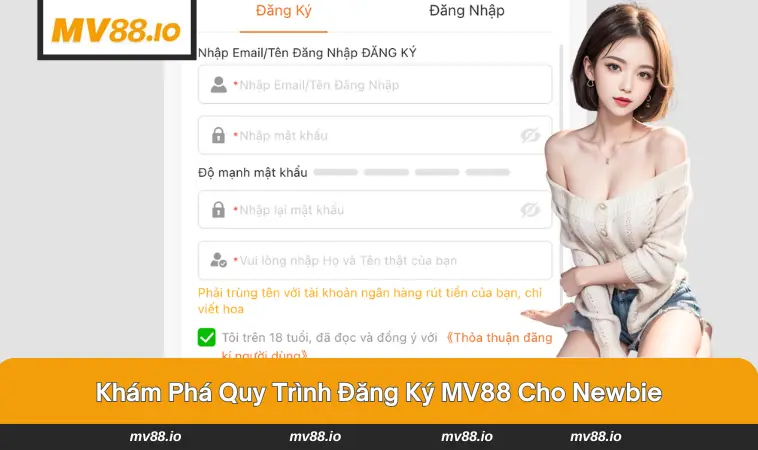 Chi tiết các thao tác đăng ký MV88 nhanh chóng cho bạn