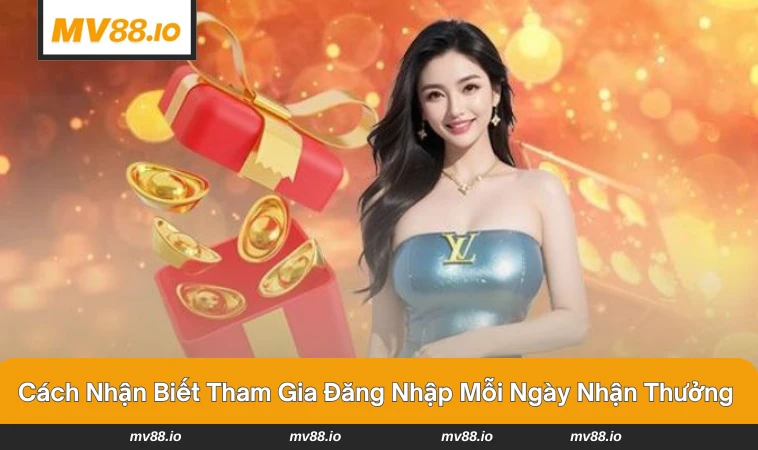 Giao diện nhận quà khi đăng nhập hằng ngày.