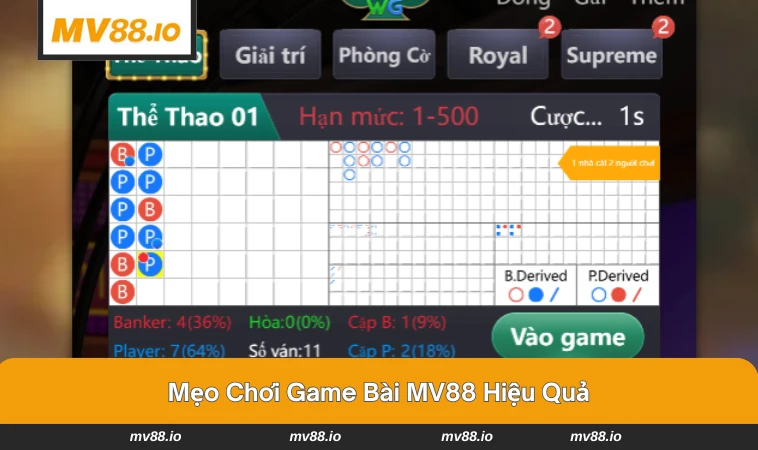 Người chơi áp dụng mẹo quan sát để tăng cơ hội thắng lớn tại MV88.