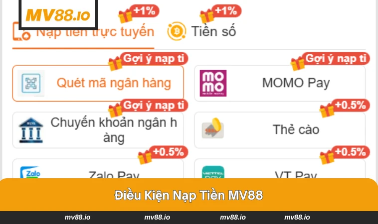 Người chơi chuẩn bị tài khoản ngân hàng trước khi nạp tiền.