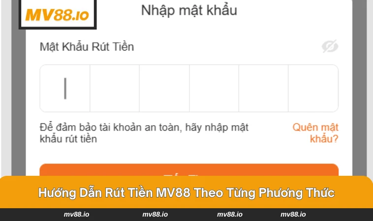 Thao tác rút tiền đơn giản và dễ dàng trên ví điện tử.