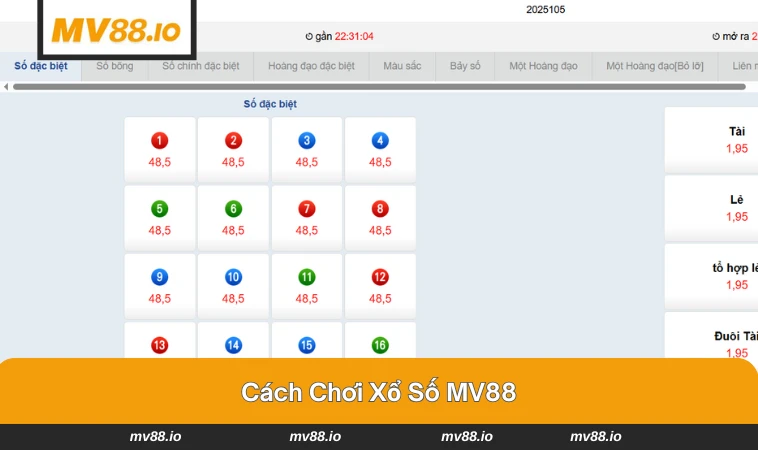 Người chơi dễ dàng chọn và mua vé trực tuyến tại MV88.